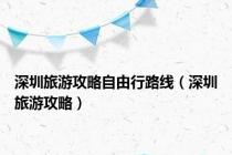深圳旅游攻略自由行路线（深圳旅游攻略）