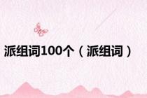 派组词100个（派组词）