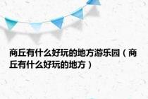 商丘有什么好玩的地方游乐园（商丘有什么好玩的地方）