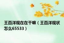 王百洋现在在干嘛（王百洋现状怎么65533）