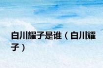 白川耀子是谁（白川耀子）