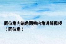 同位角内错角同旁内角讲解视频（同位角）