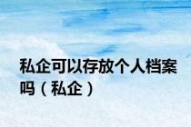 私企可以存放个人档案吗（私企）