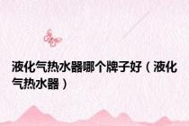 液化气热水器哪个牌子好（液化气热水器）