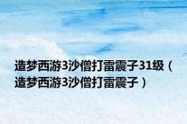 造梦西游3沙僧打雷震子31级（造梦西游3沙僧打雷震子）