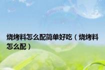 烧烤料怎么配简单好吃（烧烤料怎么配）