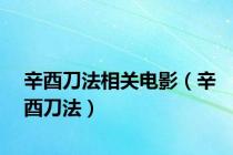 辛酉刀法相关电影（辛酉刀法）
