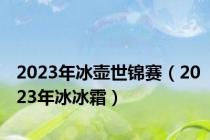 2023年冰壶世锦赛（2023年冰冰霜）