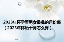 2023年怀孕看男女最准的月份表（2023年怀胎十月怎么算）