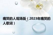 痛哭的人现场版（2023年痛哭的人歌词）