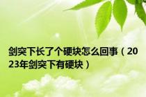 剑突下长了个硬块怎么回事（2023年剑突下有硬块）