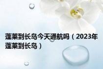 蓬莱到长岛今天通航吗（2023年蓬莱到长岛）