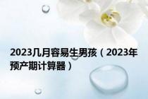 2023几月容易生男孩（2023年预产期计算器）