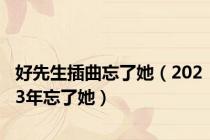 好先生插曲忘了她（2023年忘了她）