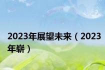2023年展望未来（2023年崭）