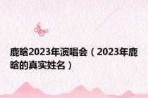 鹿晗2023年演唱会（2023年鹿晗的真实姓名）