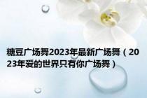 糖豆广场舞2023年最新广场舞（2023年爱的世界只有你广场舞）