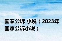 国家公诉 小说（2023年国家公诉小说）