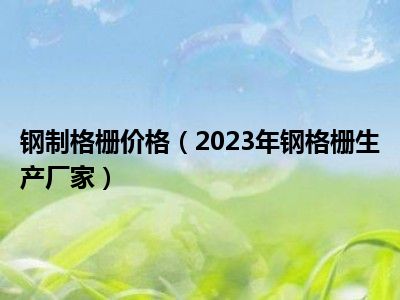 钢制格栅价格（2023年钢格栅生产厂家）