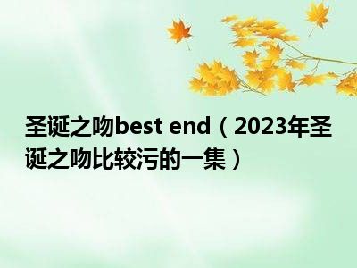 圣诞之吻best end（2023年圣诞之吻比较污的一集）