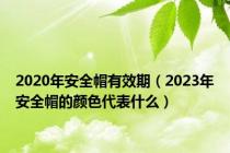 2020年安全帽有效期（2023年安全帽的颜色代表什么）