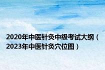 2020年中医针灸中级考试大纲（2023年中医针灸穴位图）