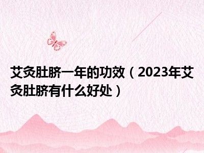 艾灸肚脐一年的功效（2023年艾灸肚脐有什么好处）