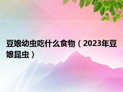 豆娘幼虫吃什么食物（2023年豆娘昆虫）