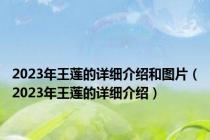 2023年王莲的详细介绍和图片（2023年王莲的详细介绍）