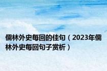 儒林外史每回的佳句（2023年儒林外史每回句子赏析）