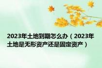 2023年土地到期怎么办（2023年土地是无形资产还是固定资产）