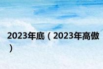 2023年底（2023年高傲）