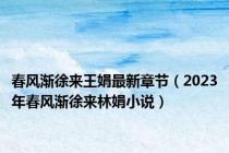 春风渐徐来王娟最新章节（2023年春风渐徐来林娟小说）