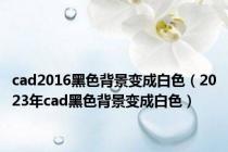 cad2016黑色背景变成白色（2023年cad黑色背景变成白色）