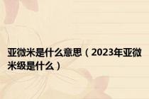 亚微米是什么意思（2023年亚微米级是什么）