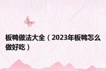 板鸭做法大全（2023年板鸭怎么做好吃）