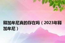 释加牟尼真的存在吗（2023年释加牟尼）