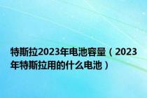 特斯拉2023年电池容量（2023年特斯拉用的什么电池）