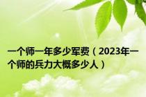 一个师一年多少军费（2023年一个师的兵力大概多少人）