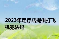 2023年足疗店提供打飞机犯法吗