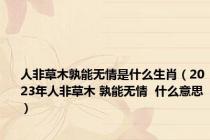 人非草木孰能无情是什么生肖（2023年人非草木 孰能无情  什么意思）