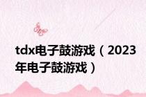 tdx电子鼓游戏（2023年电子鼓游戏）