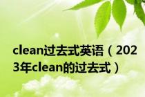 clean过去式英语（2023年clean的过去式）