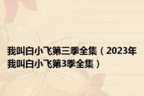 我叫白小飞第三季全集（2023年我叫白小飞第3季全集）