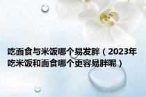 吃面食与米饭哪个易发胖（2023年吃米饭和面食哪个更容易胖呢）