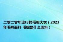 二零二零年流行的毛呢大衣（2023年毛呢面料 毛呢是什么面料）