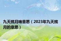 九天揽月啥意思（2023年九天揽月的意思）