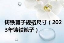 铸铁篦子规格尺寸（2023年铸铁篦子）
