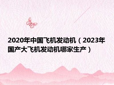 2020年中国飞机发动机（2023年国产大飞机发动机哪家生产）
