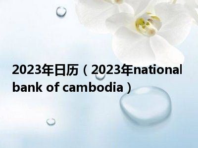 2023年日历（2023年national bank of cambodia）